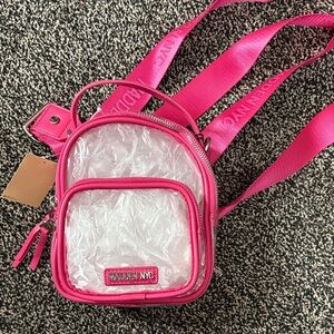 Pink clear mini book bag